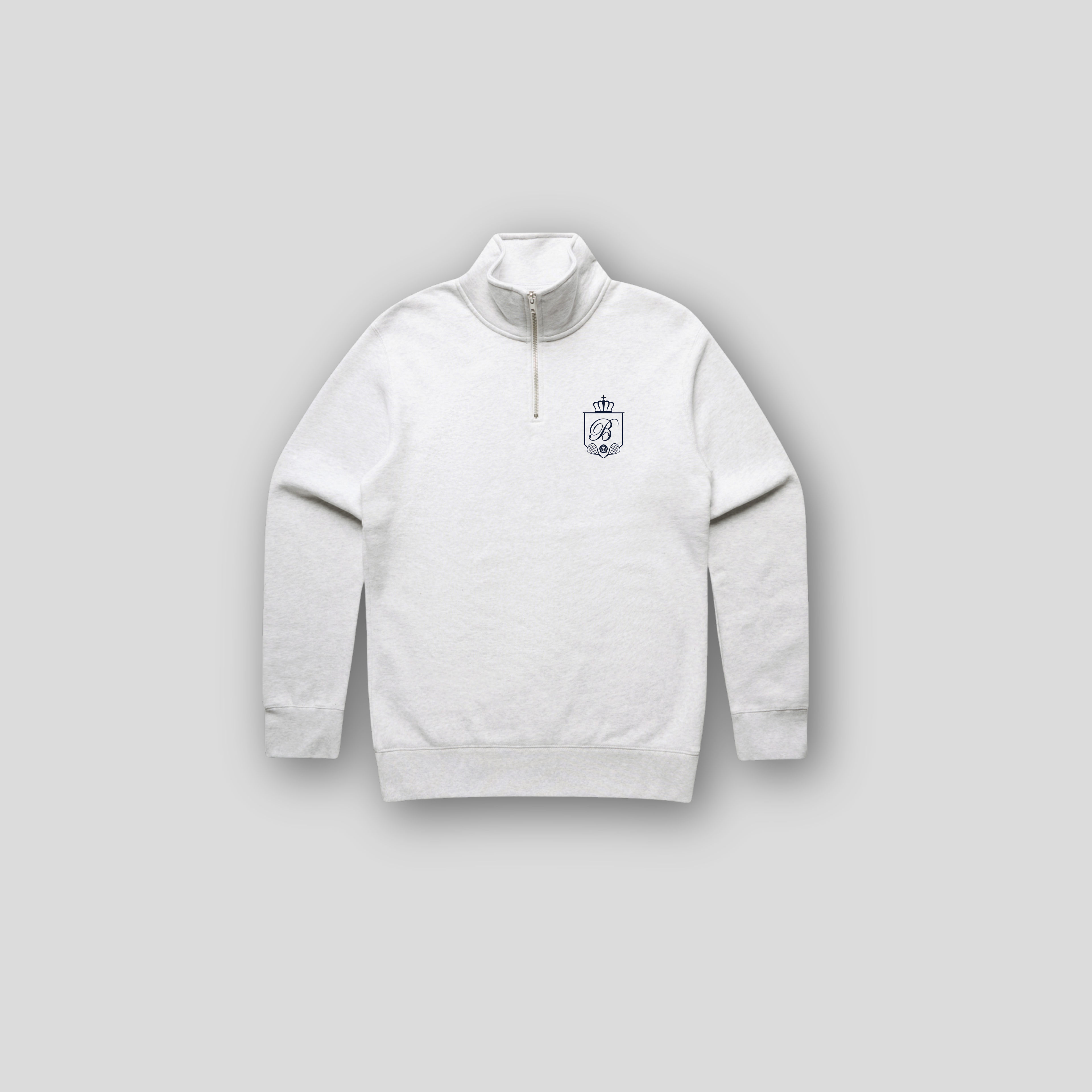 BPC 1/4 Zip - White Heather