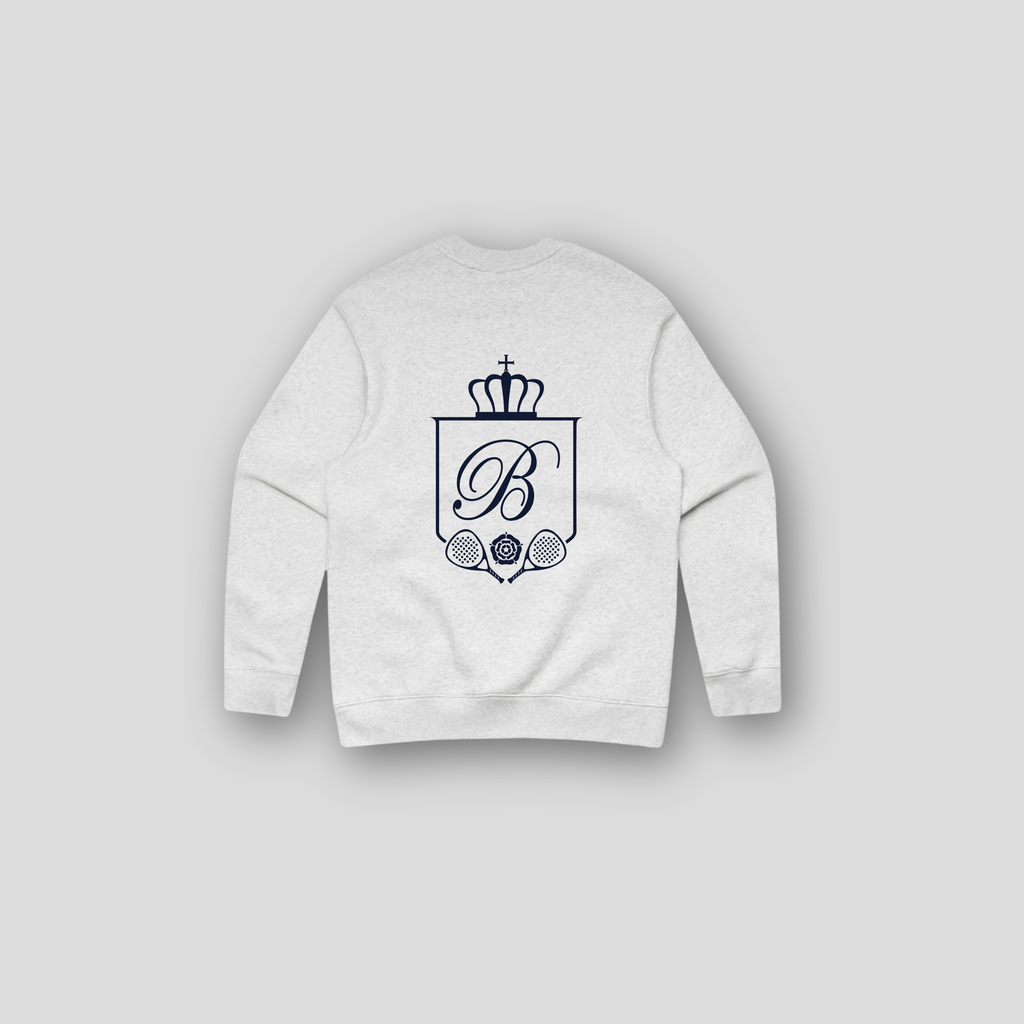 BPC Crest Back Relaxed Sweatshirt - White Heather