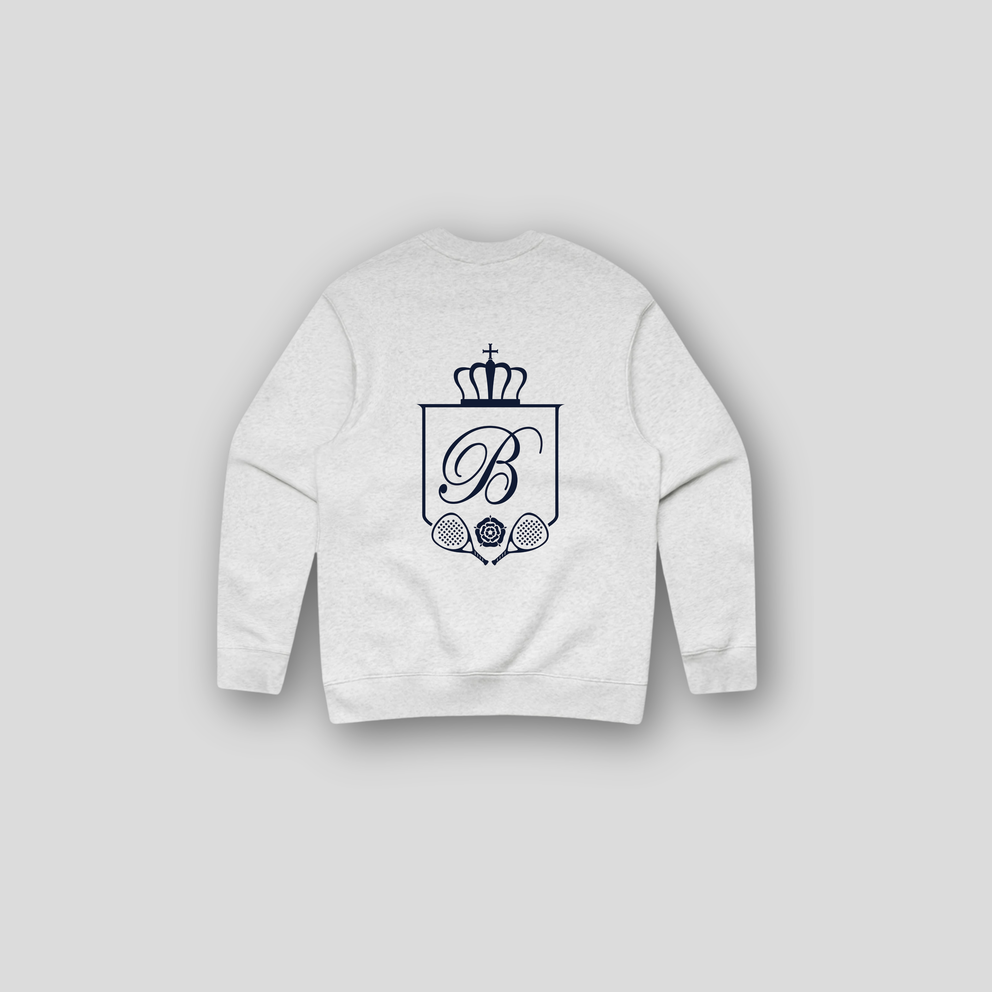 BPC Crest Back Relaxed Sweatshirt - White Heather