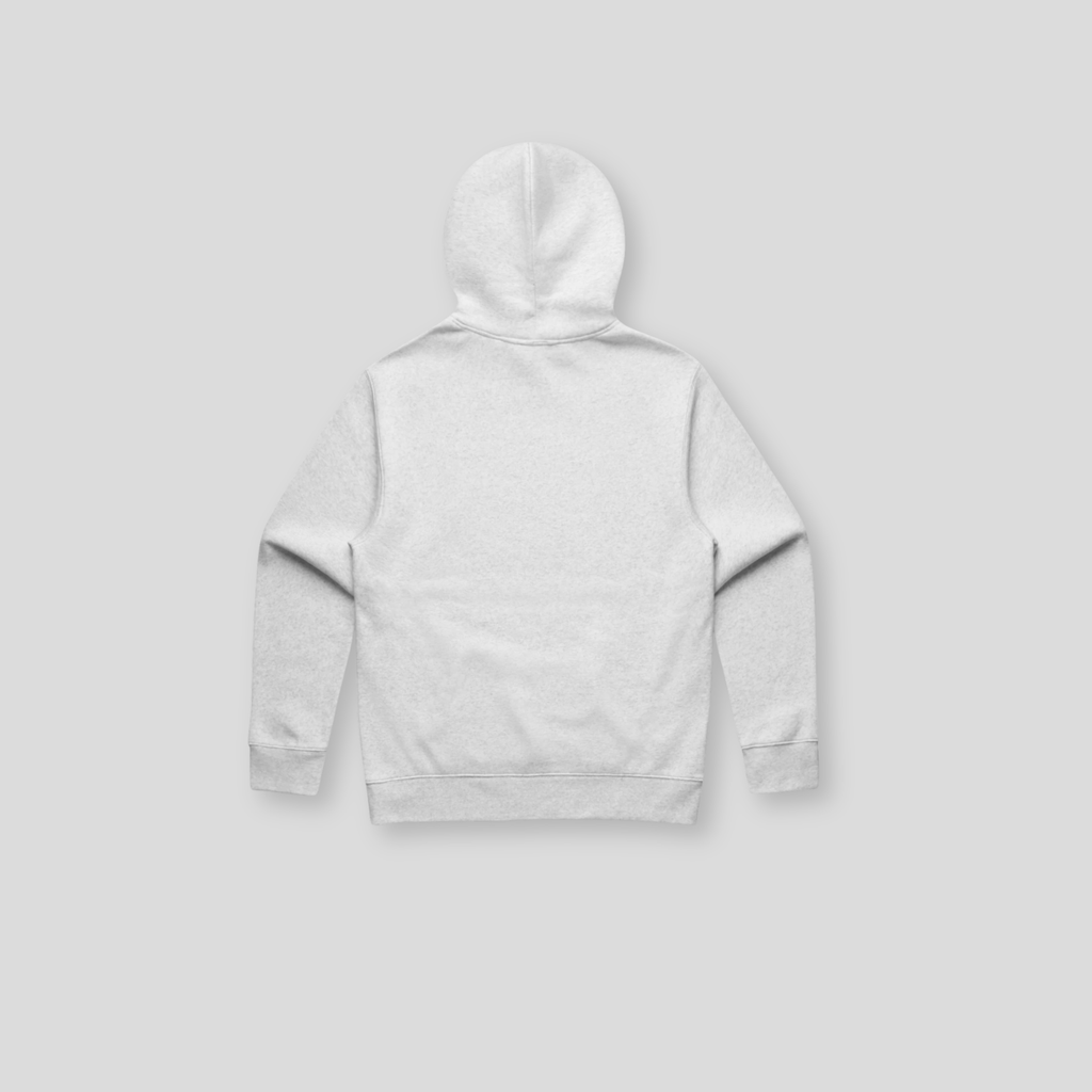 BPC Script Relaxed Hoodie - White Heather